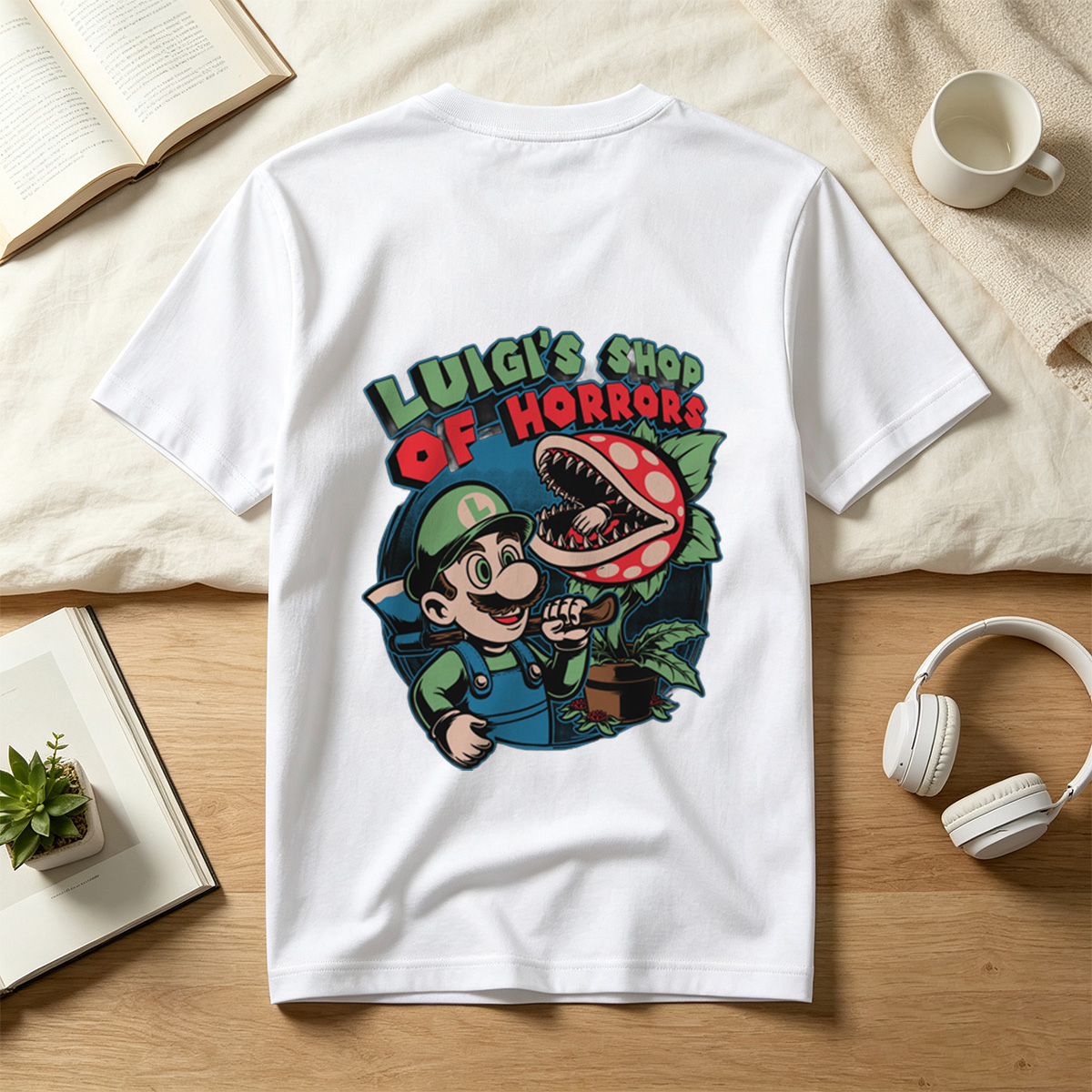 Luigi's Shop of Horrors: Luigi and Piranha Plant - Tee