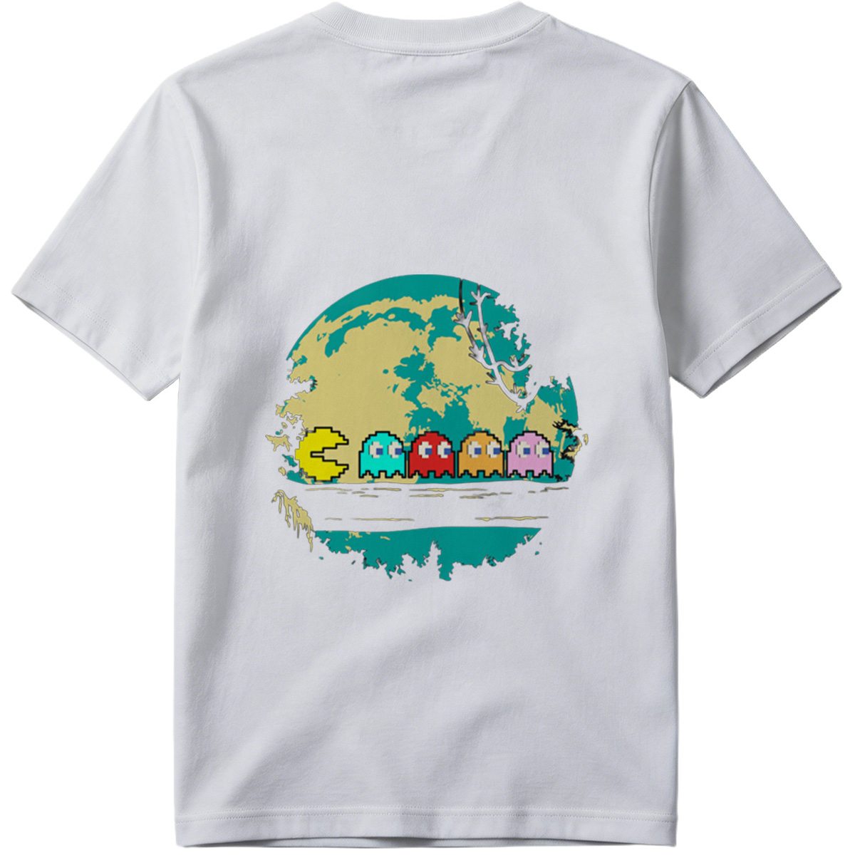Pac-Man and Ghosts Under the Moon - Tee