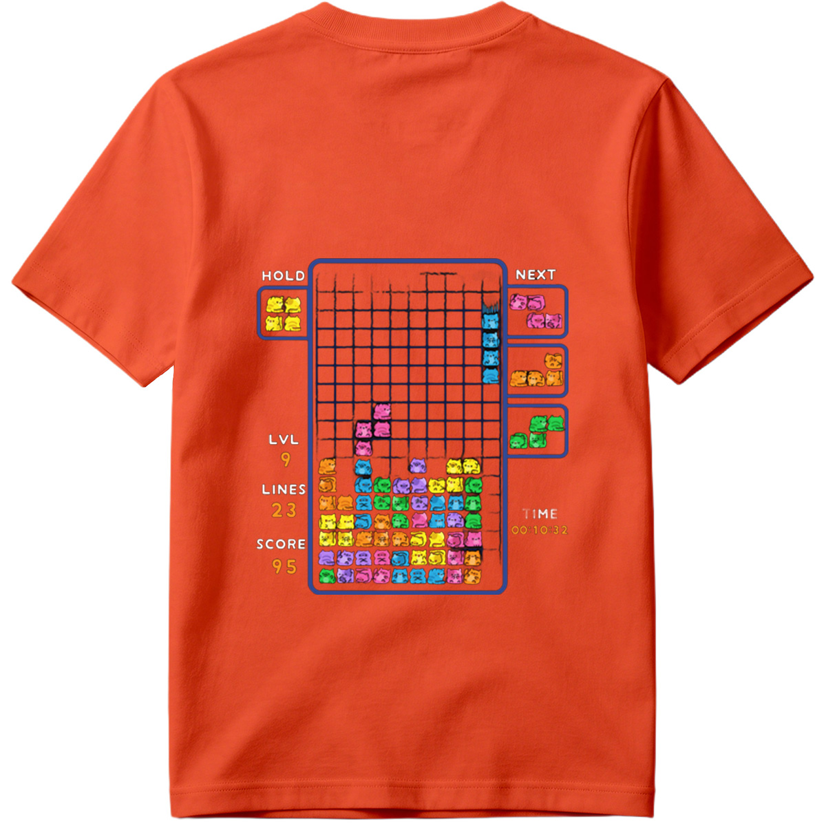 Cat Tetris: Level 9 Action - Tee