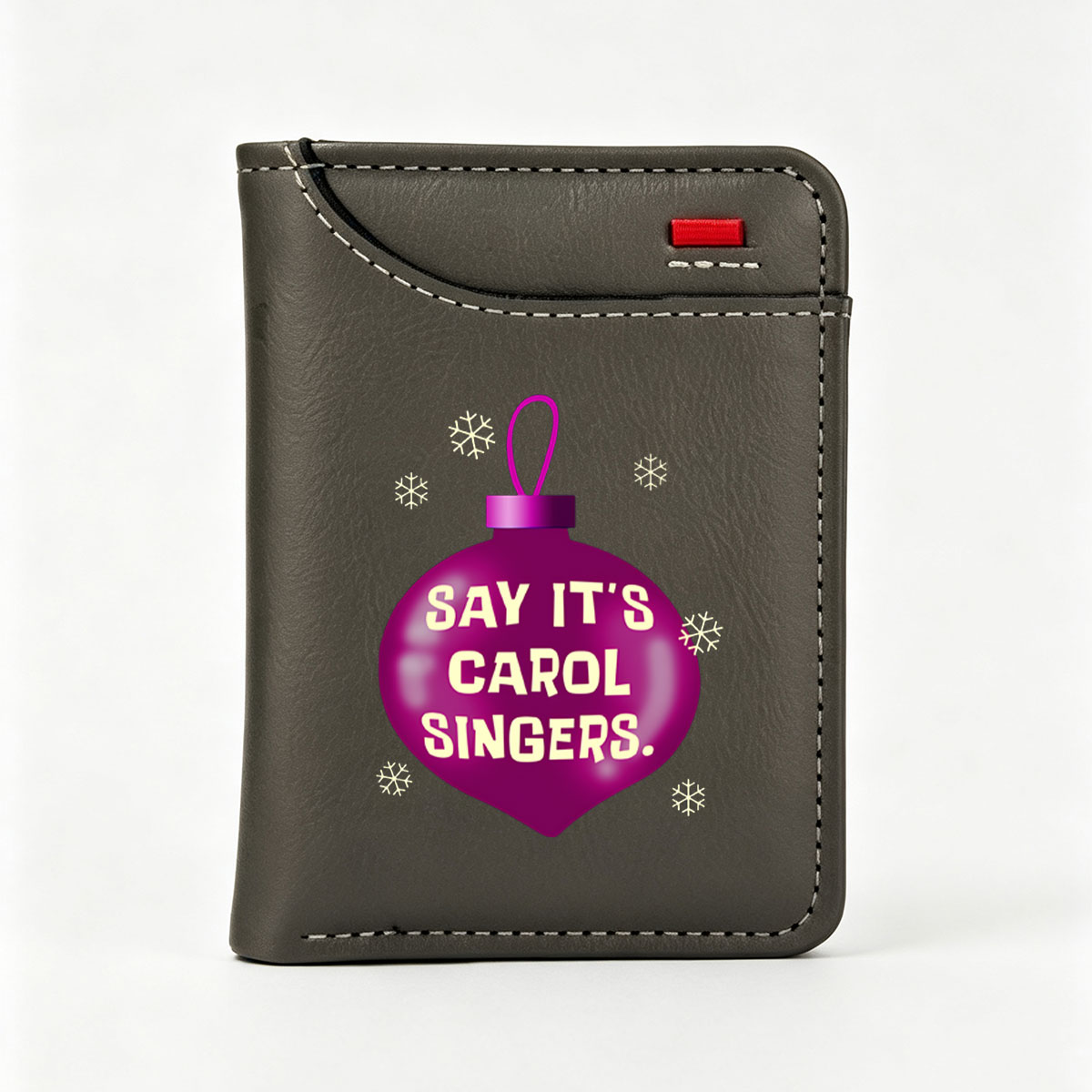 Say It's Carol Singers: Holiday Ornament Design - Vertical Style Wallet