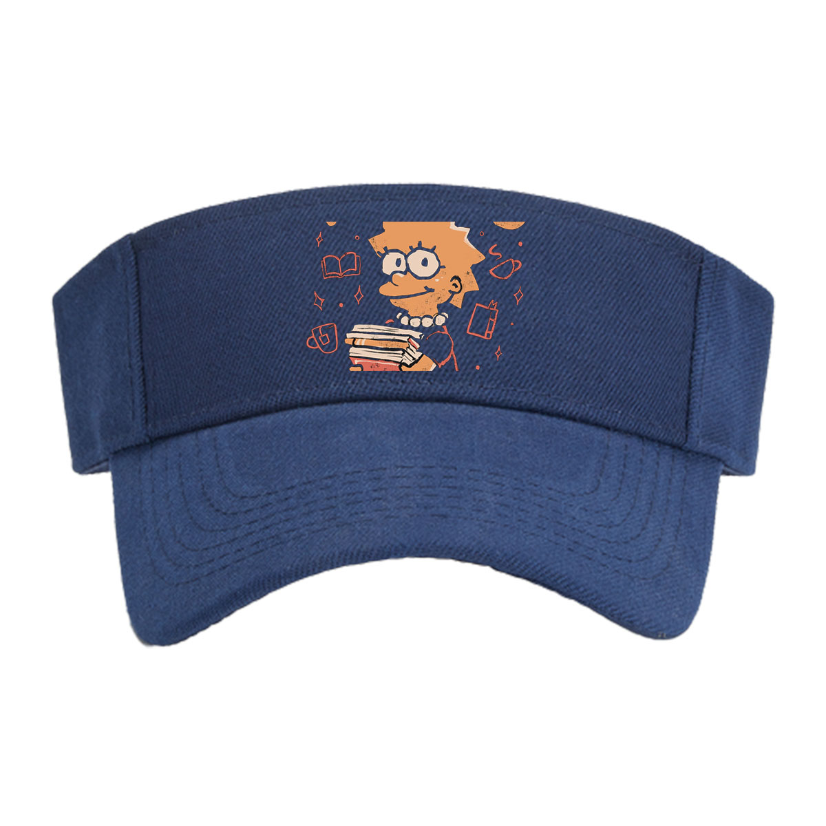 Thanks But I Prefer My People Fictional - Lisa Simpson Reading Books -  Visor cap