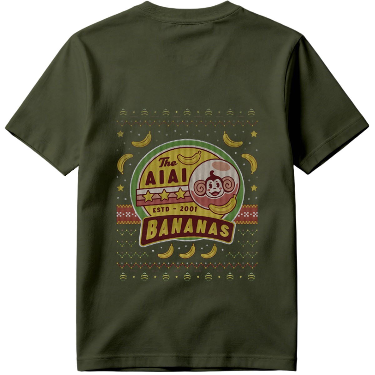 The AIAI Bananas - Monkey and Banana Logo Design - Tee