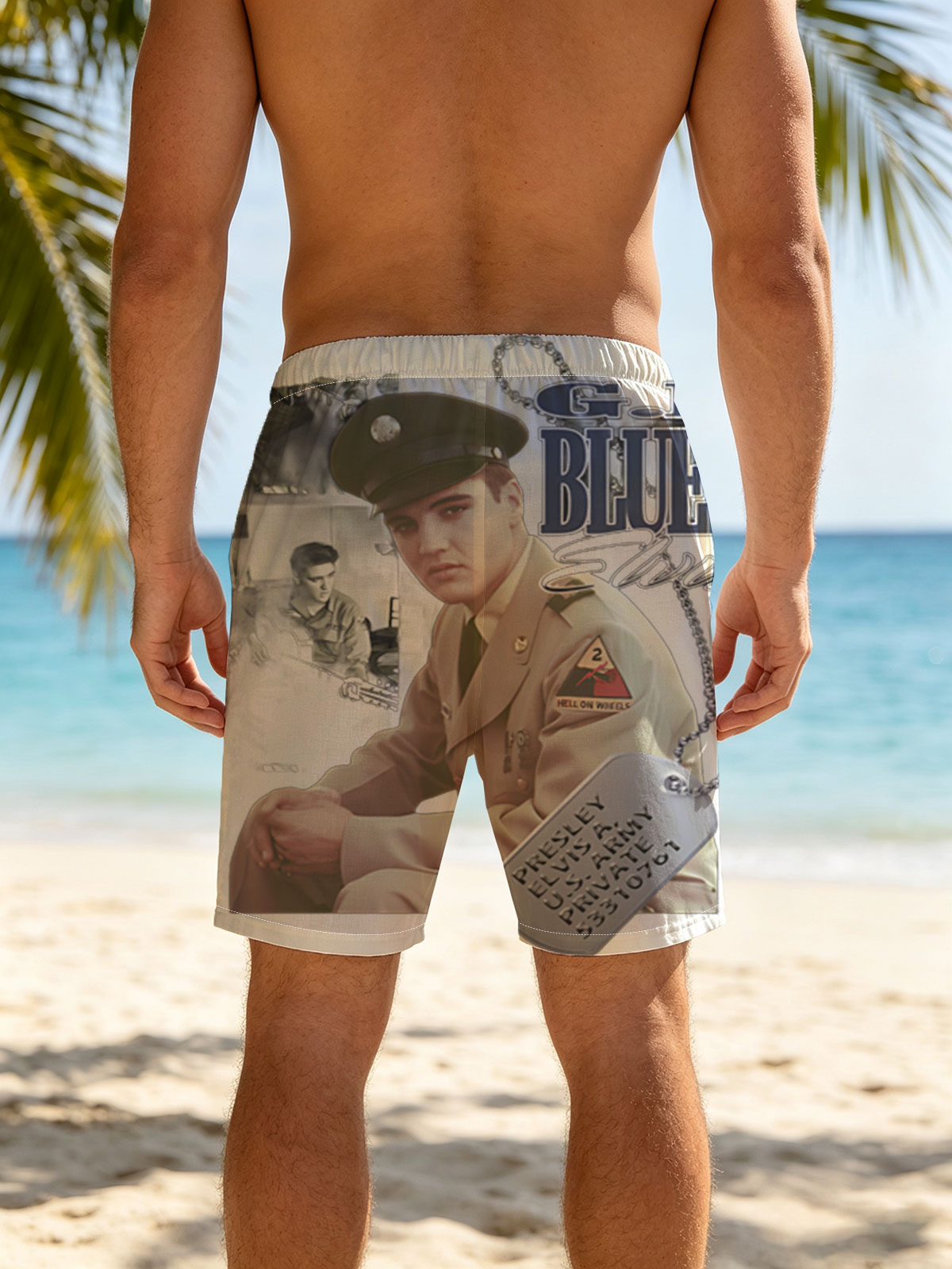 Elvis Presley in G.I. Blues: Army Private, Hell on Wheels -  Beach shorts
