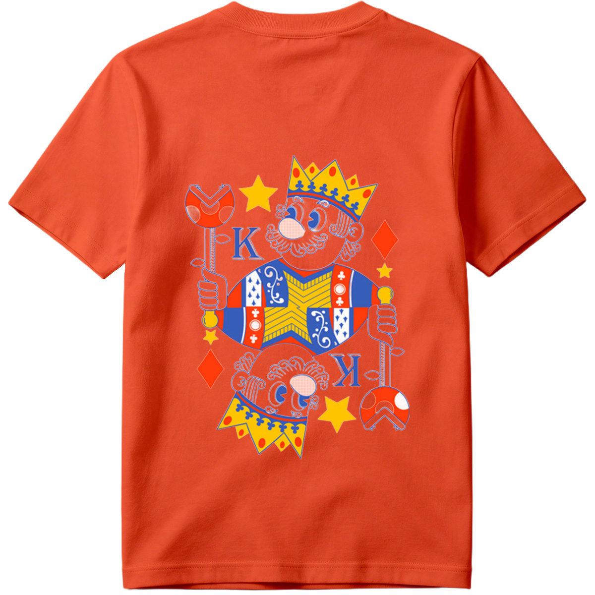 King of Diamonds Playing Card Character - Tee
