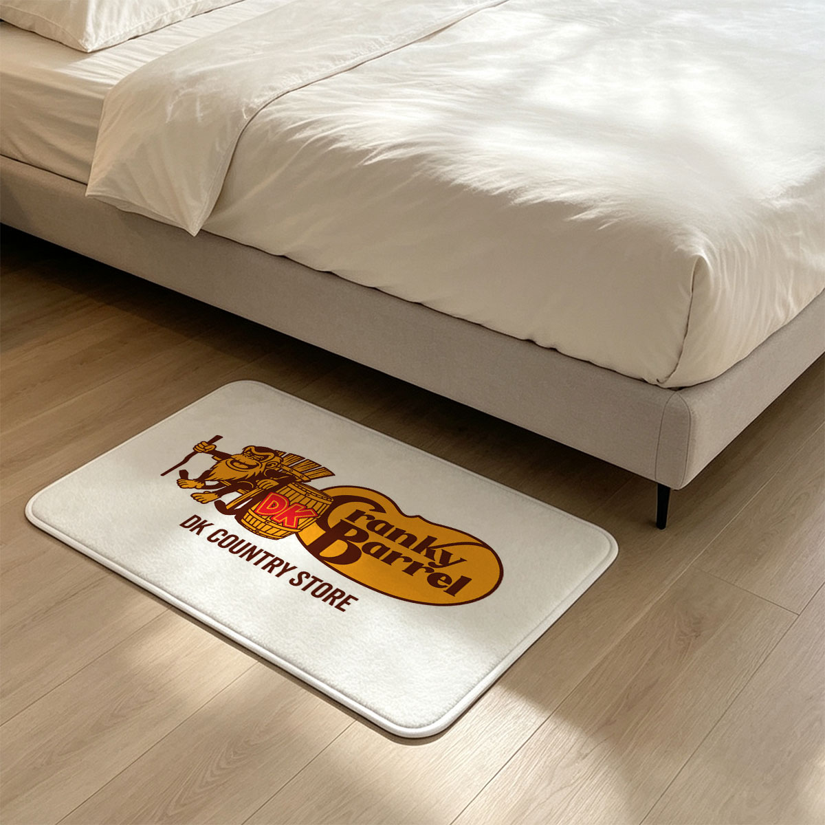 Donkey Kong Cranky Barrel DK Country Store Logo - Flannel floor mat