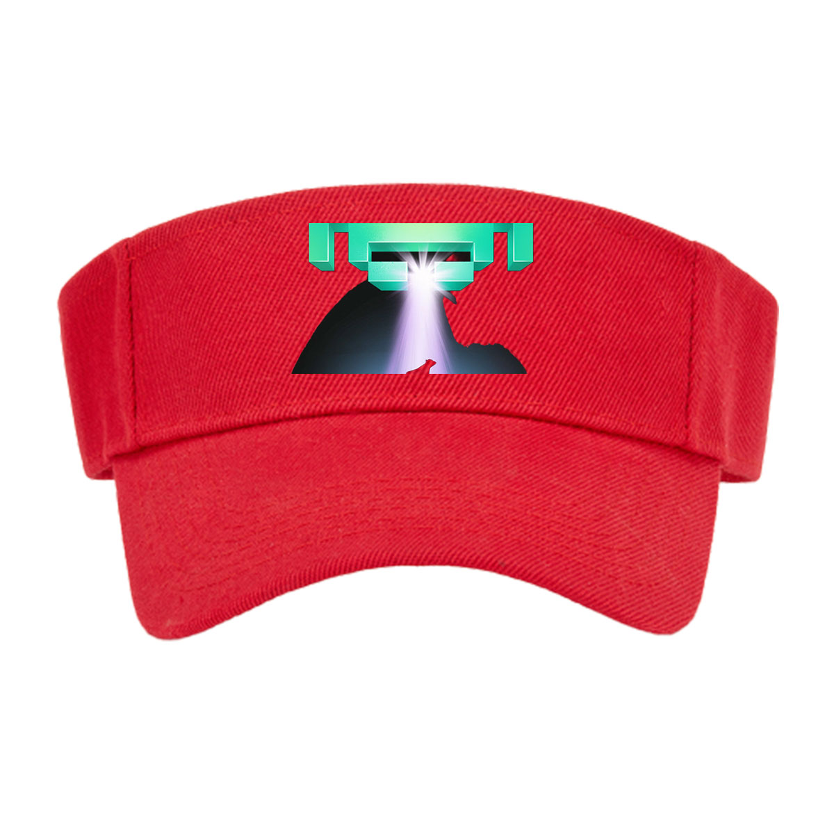 Alien Invader and Dog in Beam of Light -  Visor cap