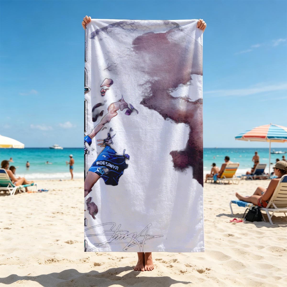 Stylerbender: Adesanya MMA Fighter Portrait - Beach towels