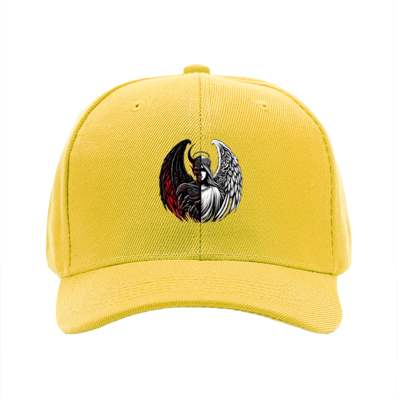 1pc New Baseball Cap Angel Devil Split Wings Print Unisex Adjustable Hat for Streetwear Outdoor Activities Adults Fashion Accessories
