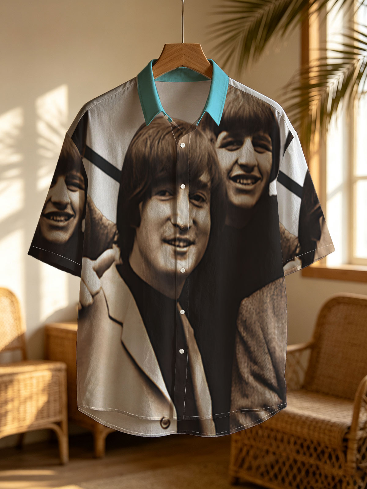 The Beatles: John, Paul, George, and Ringo in a classic pose -  Shirt