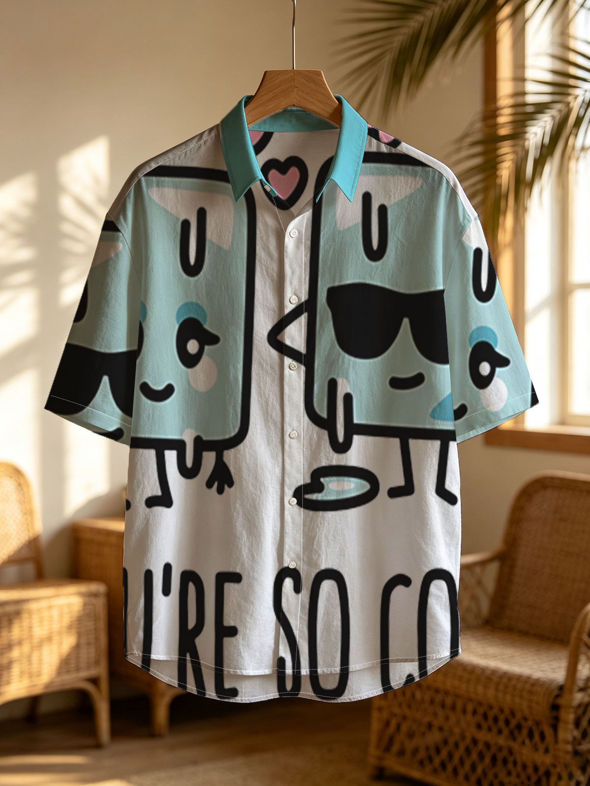 Ice Cube Characters with Sunglasses and Hearts, 