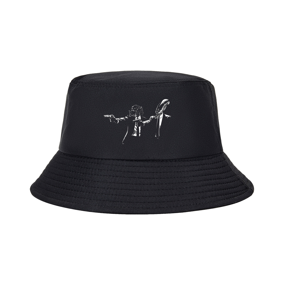Predator and Alien in Suits with Guns - Fisherman's Hat