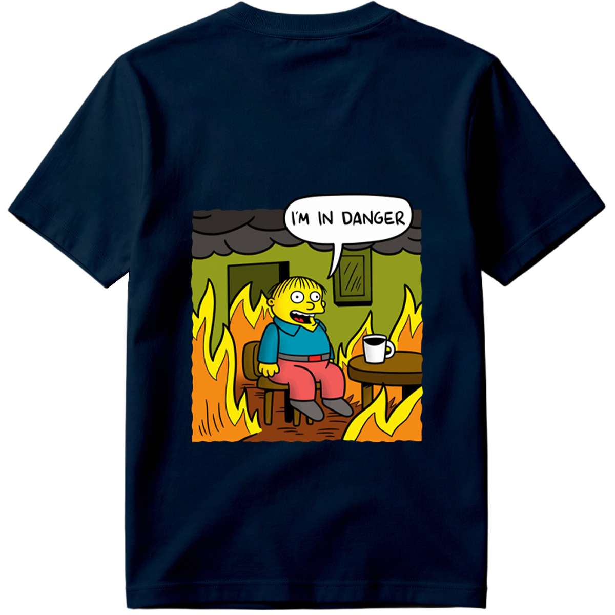 Simpsons Character in Burning Room - Tee