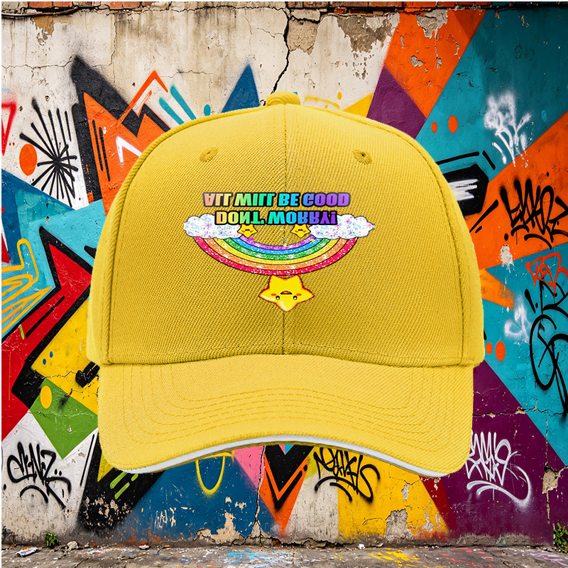 Unisex Classic Sandwich Hat with Rainbow Star Print 