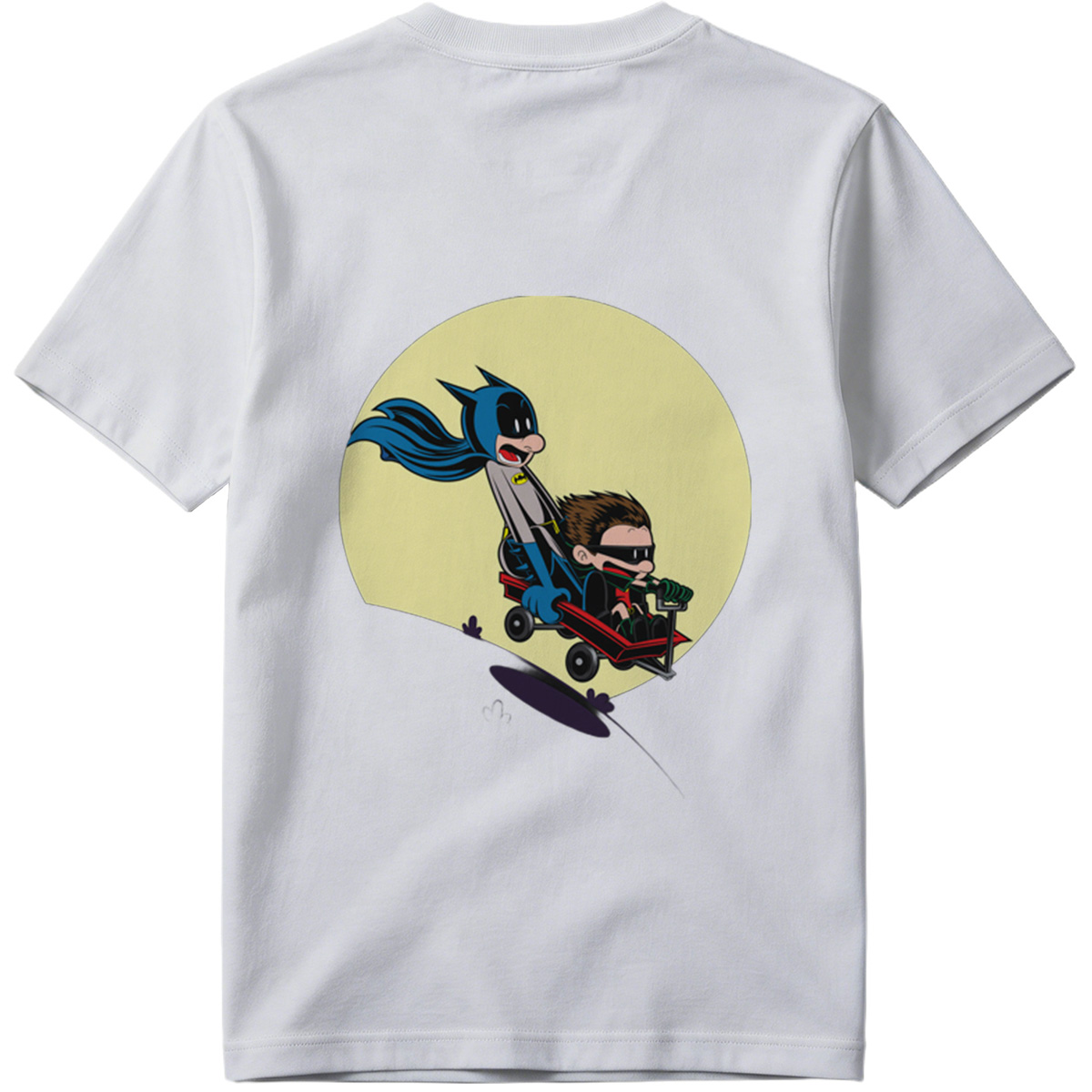 Batman and Robin in a Red Wagon - Tee