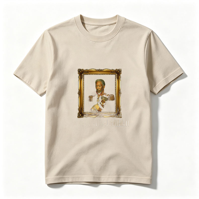 Morgan Freeman in Royal Military Attire Portrait - Tee