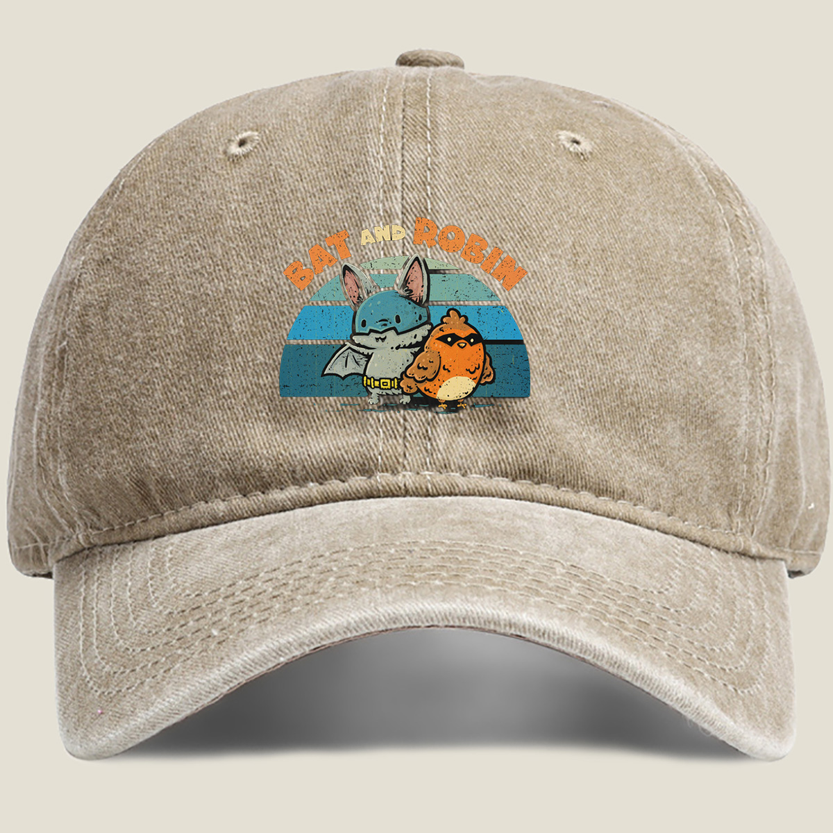Bat and Robin - Washed Denim - Baseball Cap