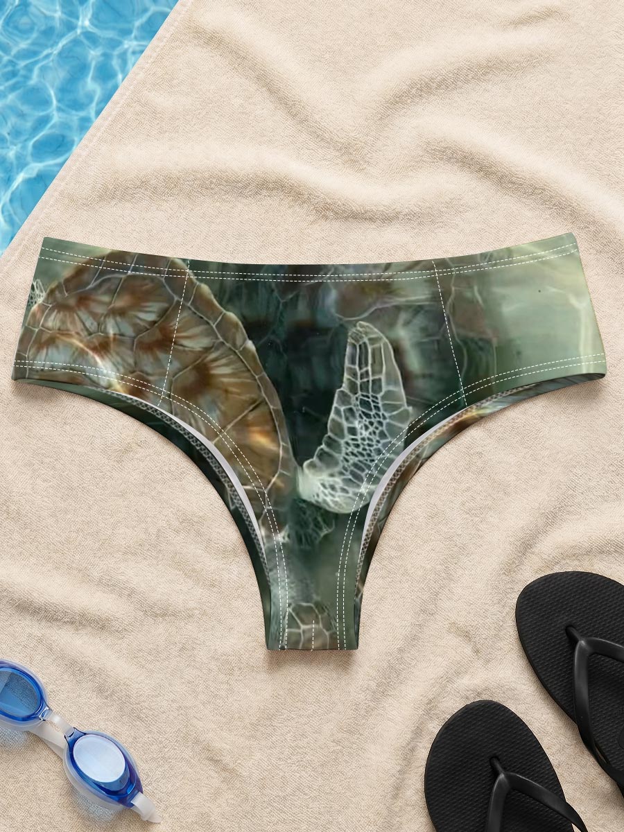 Sea turtles swimming in clear water -  Men's swim trunks