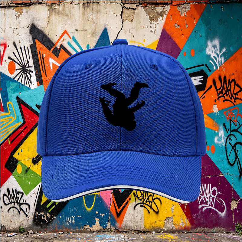Unisex Classic Sandwich Hat with Bigfoot Silhouette Print - Lightweight Cotton Cap for Outdoor Adventures, Hiking, Camping, and Casual Wear - Perfect for Nature Enthusiasts and Adventure Seekers