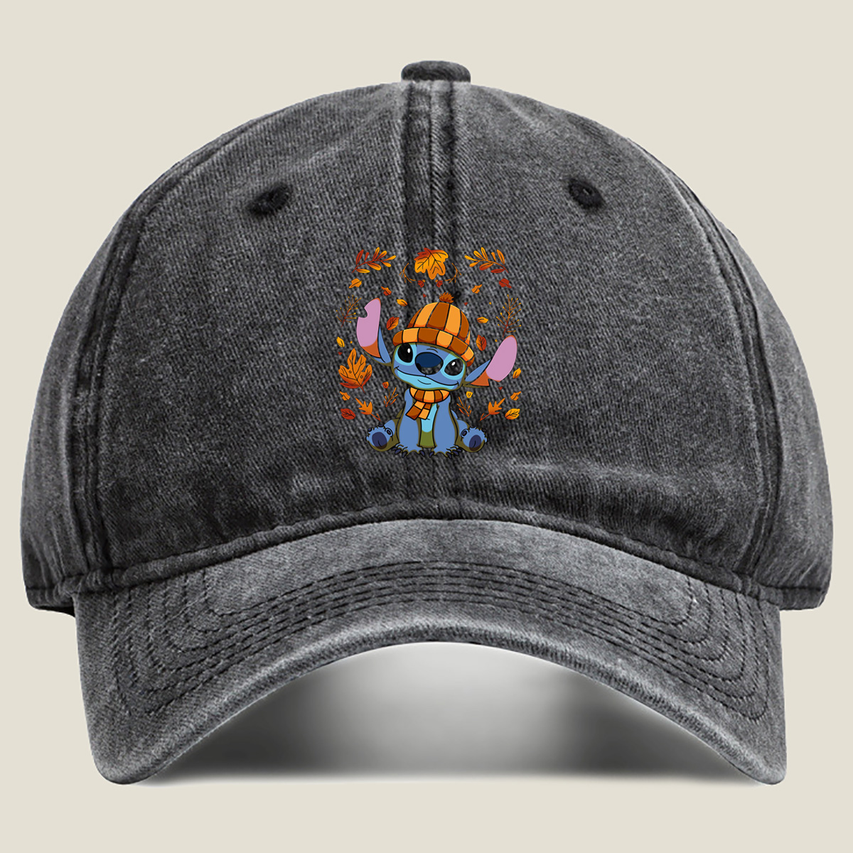 Stitch Autumn Adventure - Washed Denim - Baseball Cap
