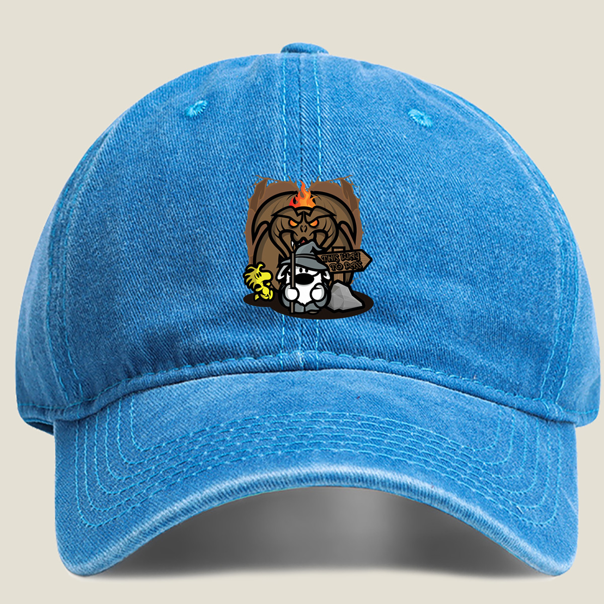 Pusheen and the Demon Gate - Washed Denim - Baseball Cap