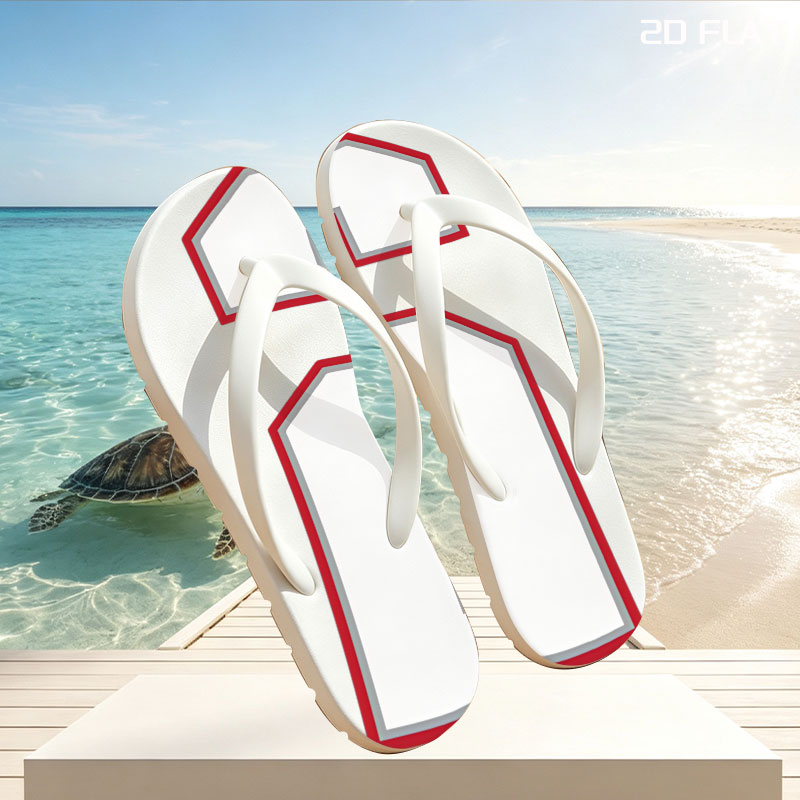 Number 12 in White with Red Outline on Dark Background -  flip-flops