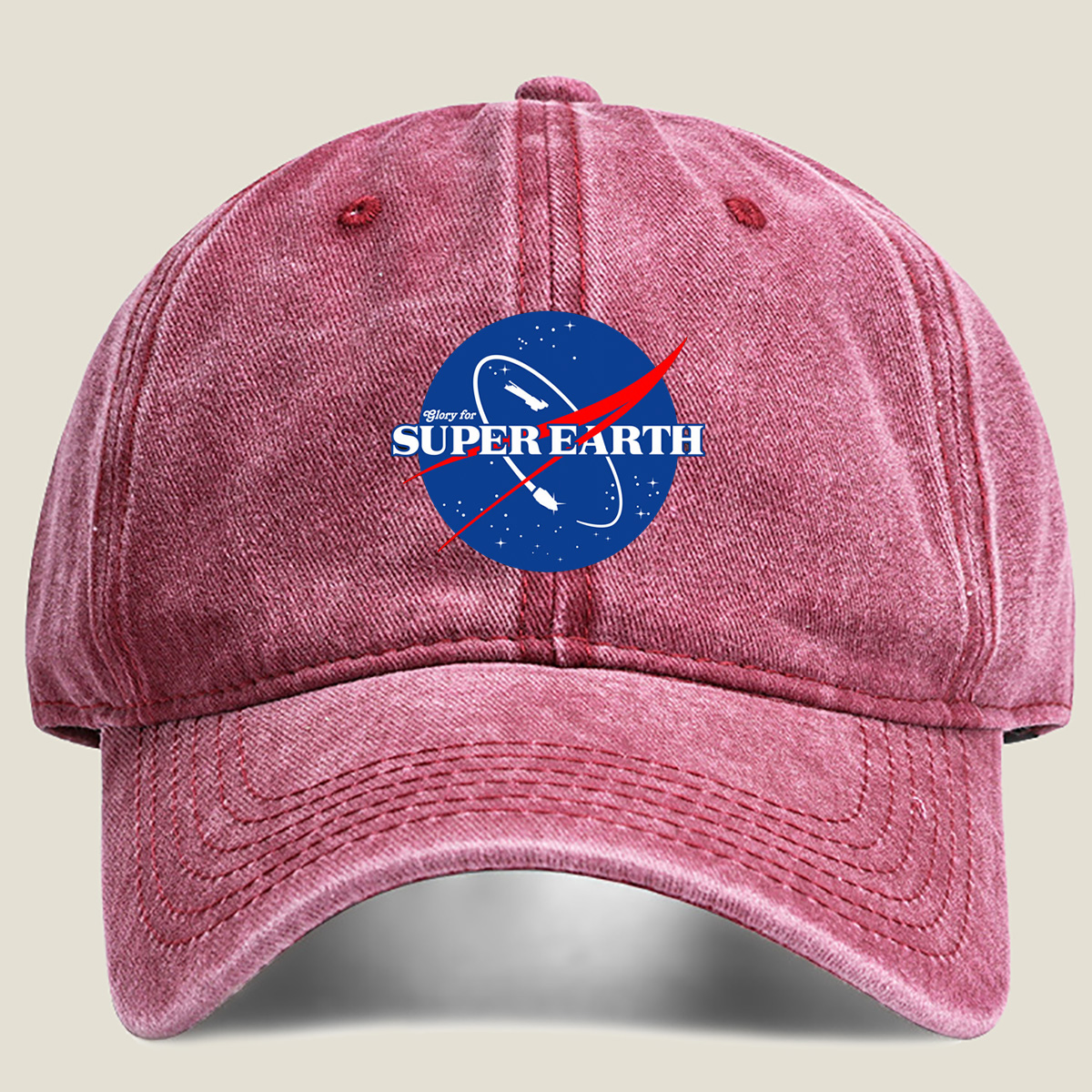 Glory for Super Earth - Washed Denim - Baseball Cap