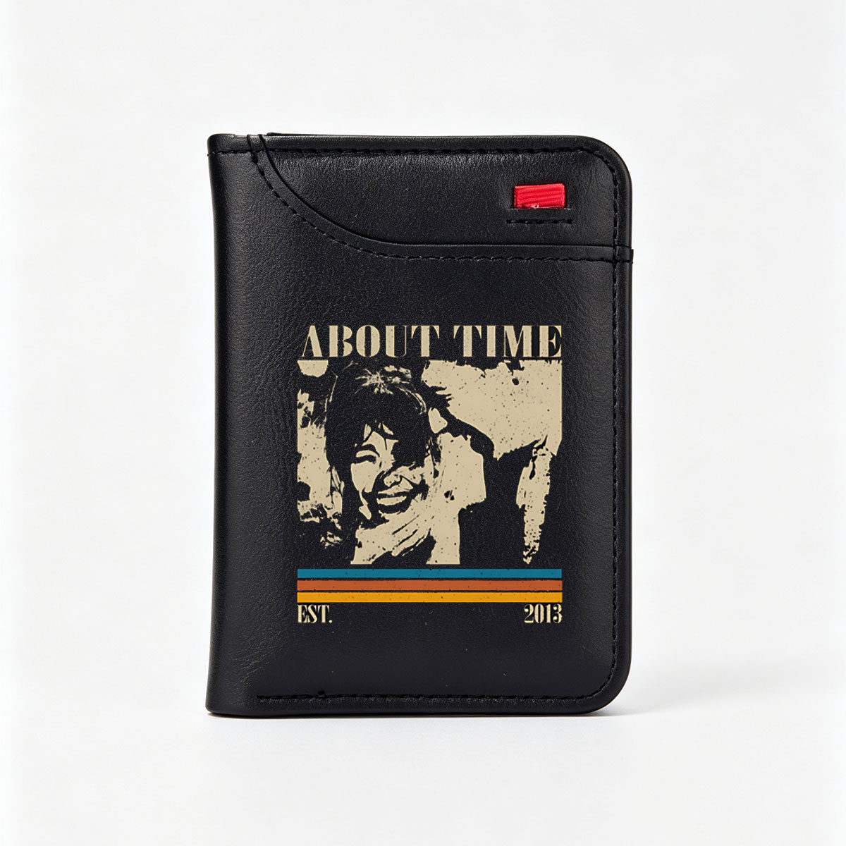 About Time 2013 Film Poster Featuring Rachel McAdams and Domhnall Gleeson - Vertical Style Wallet