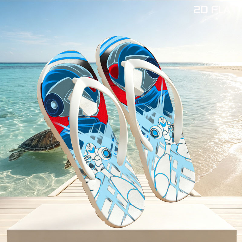 Daft Punk Robot with Electric Energy Design -  flip-flops