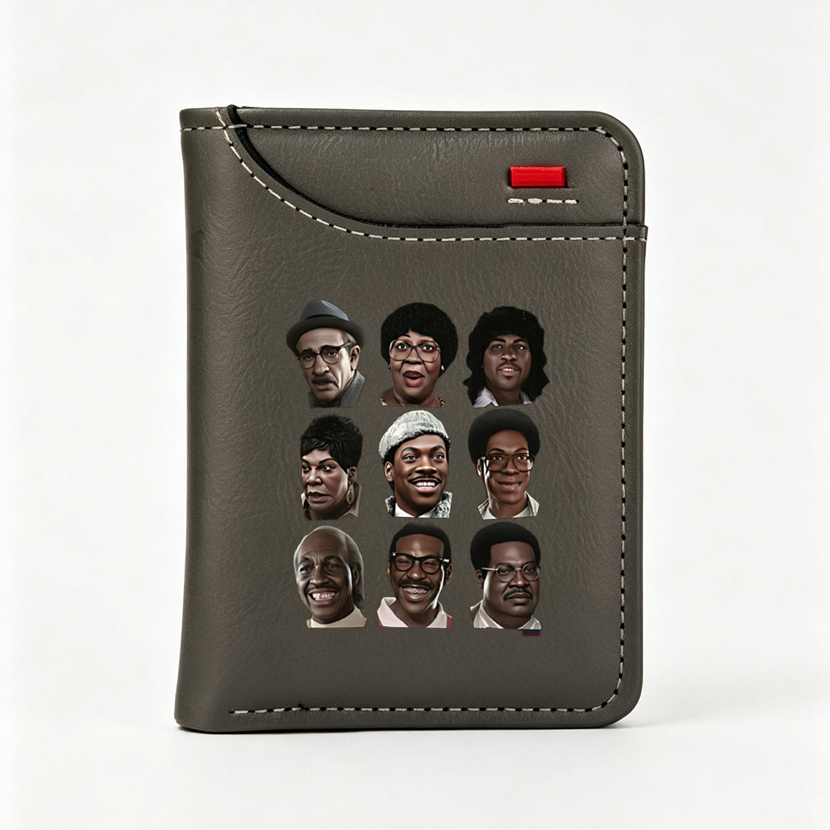 Celebrity Character Portraits: Diverse Faces in Digital Art - Vertical Style Wallet
