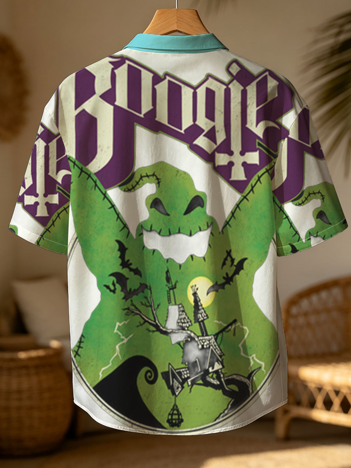 Boogie: Green Monster with Spooky Castle and Bats -  Shirt