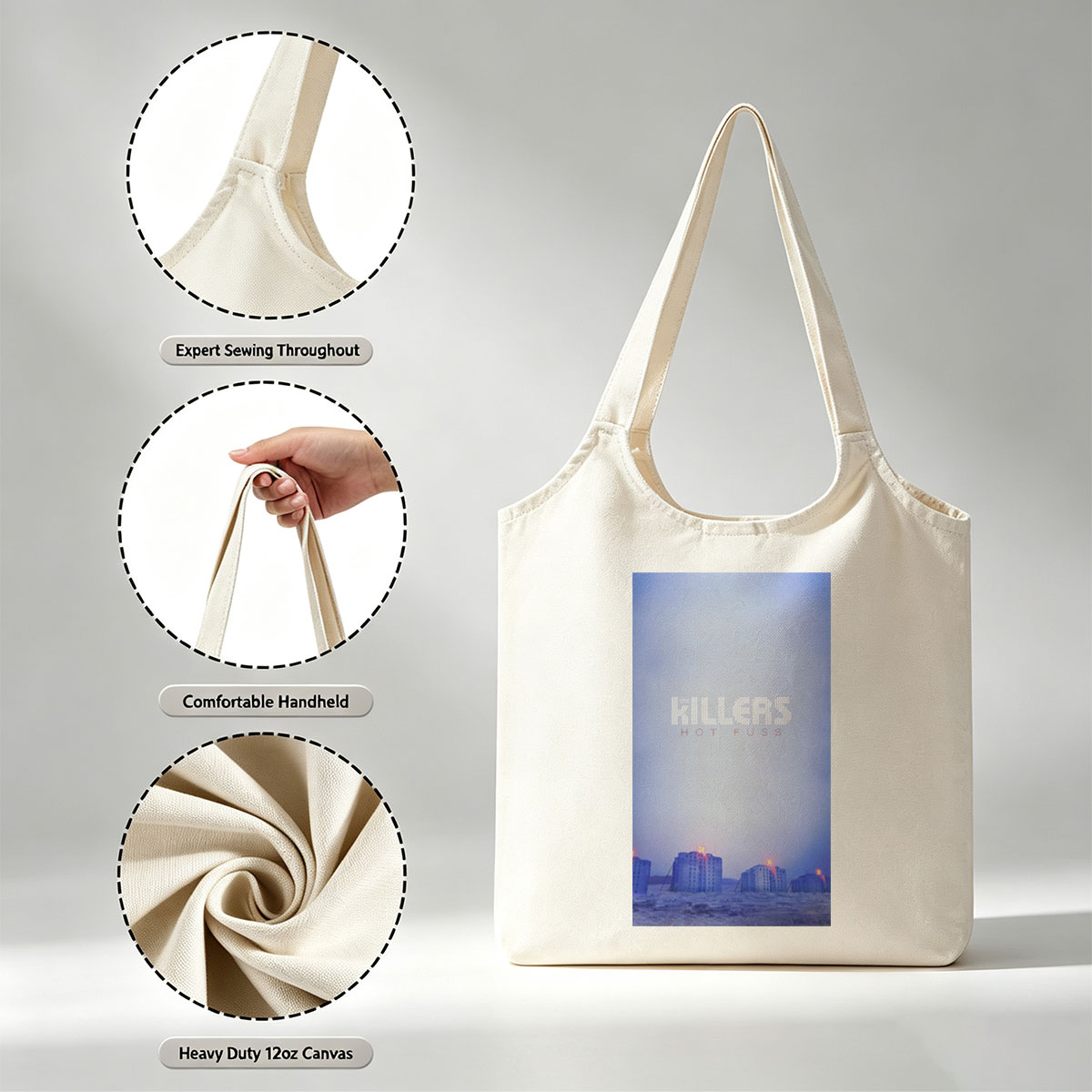 The Killers Desert Buildings Under Twilight Sky - Canvas shoulder bags/