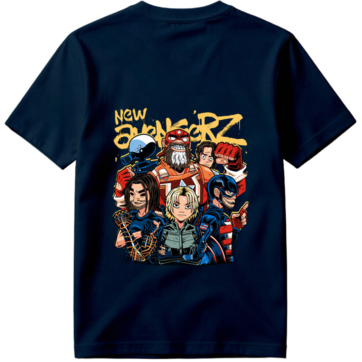 New Avengers: Captain America, Iron Man, Thor, Black Widow, Hulk, Hawkeye - Tee