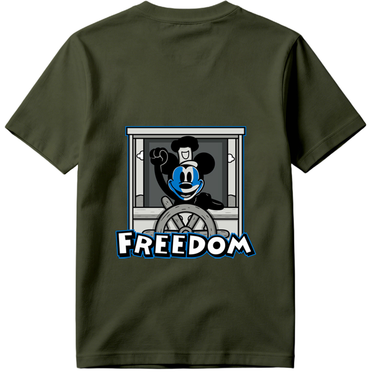 Mickey Mouse Freedom Steering Wheel Design - Tee