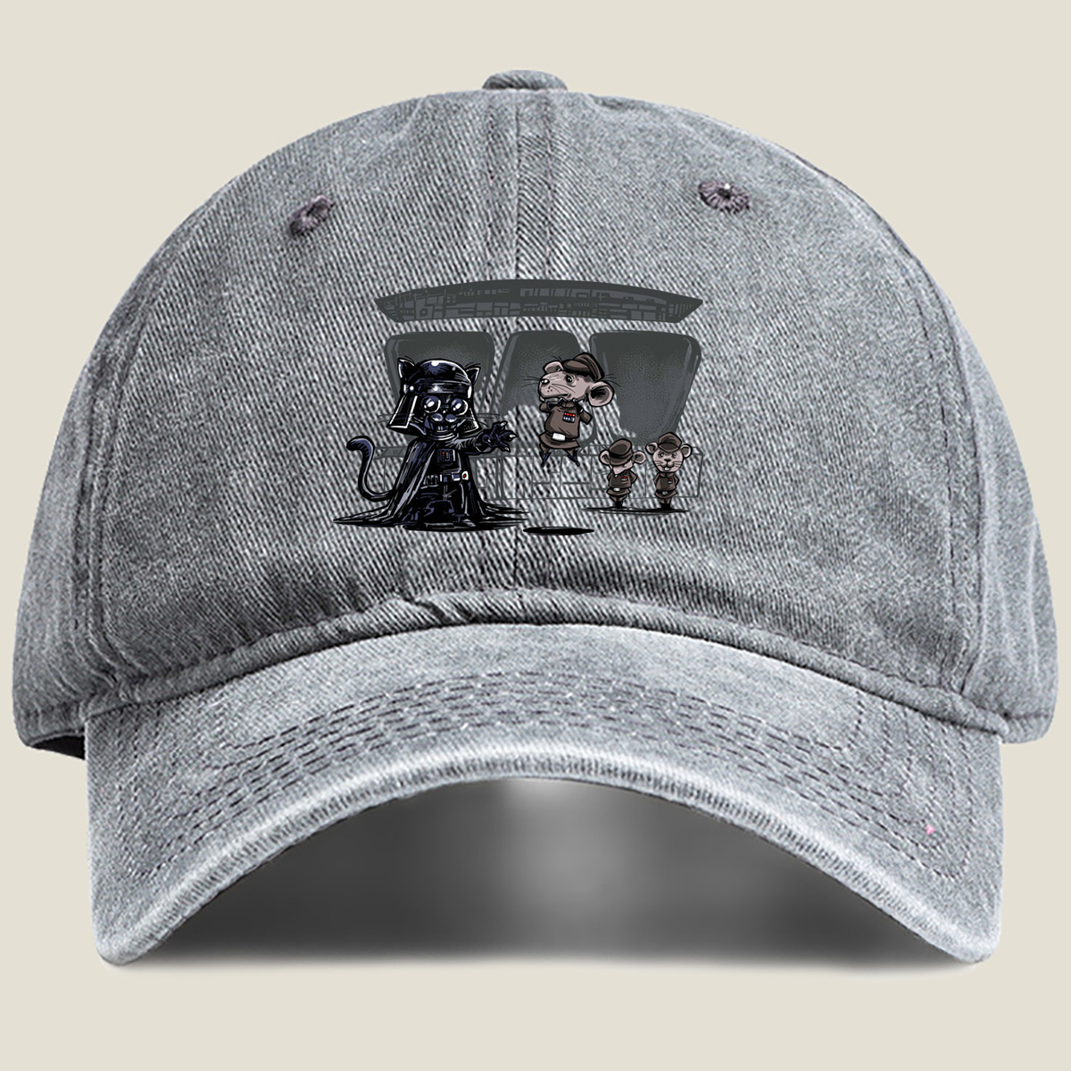 Darth Cat and Mouse Imperial Officers - Washed Denim - Baseball Cap