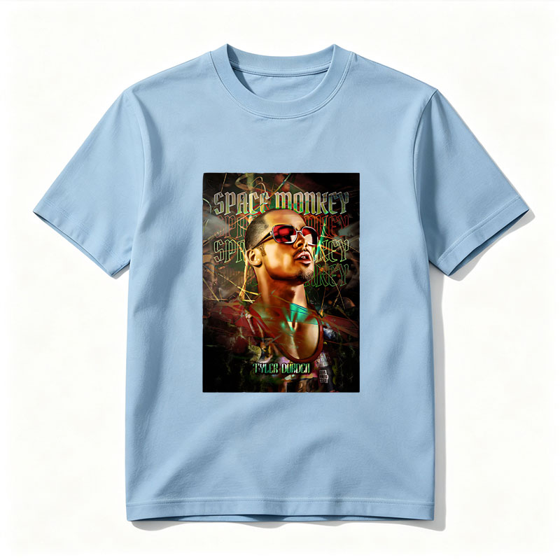 Tyler Durden in Space Monkey: A Futuristic Portrait - Tee