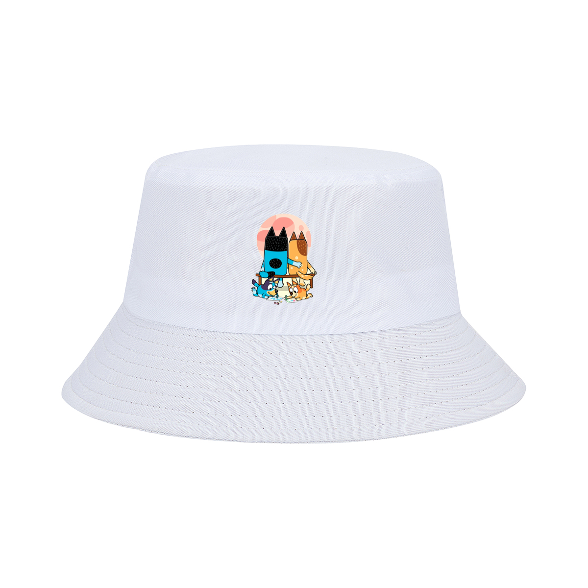 Bluey and Bingo Drawing with - Fisherman's Hat