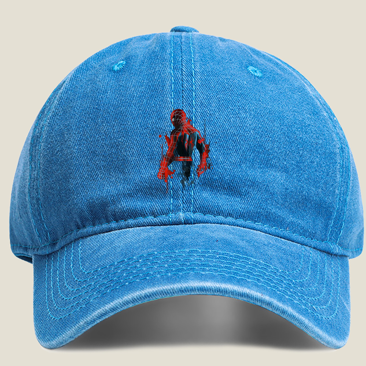 Spider-Man: The Web-Slinger in Red and Blue - Washed Denim - Baseball Cap