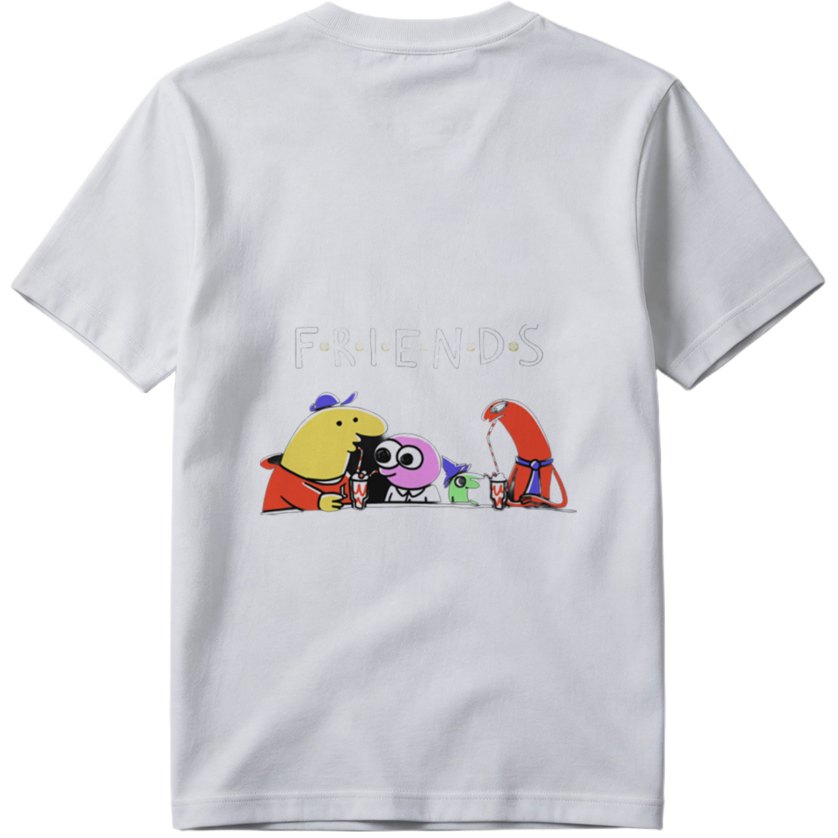 Friends: The Animated Characters Enjoying Drinks Together - Tee