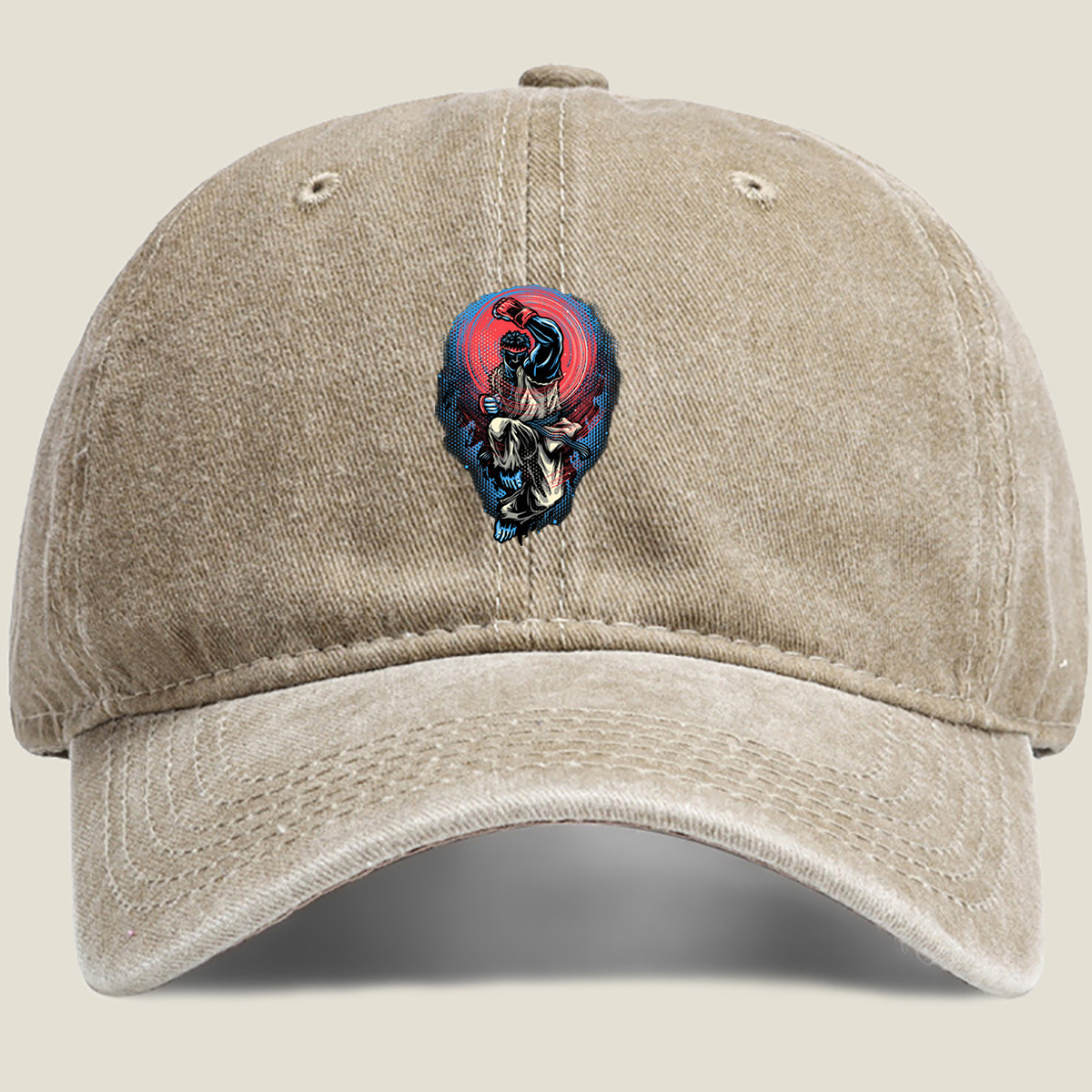 Street Fighter Ryu - Washed Denim - Baseball Cap
