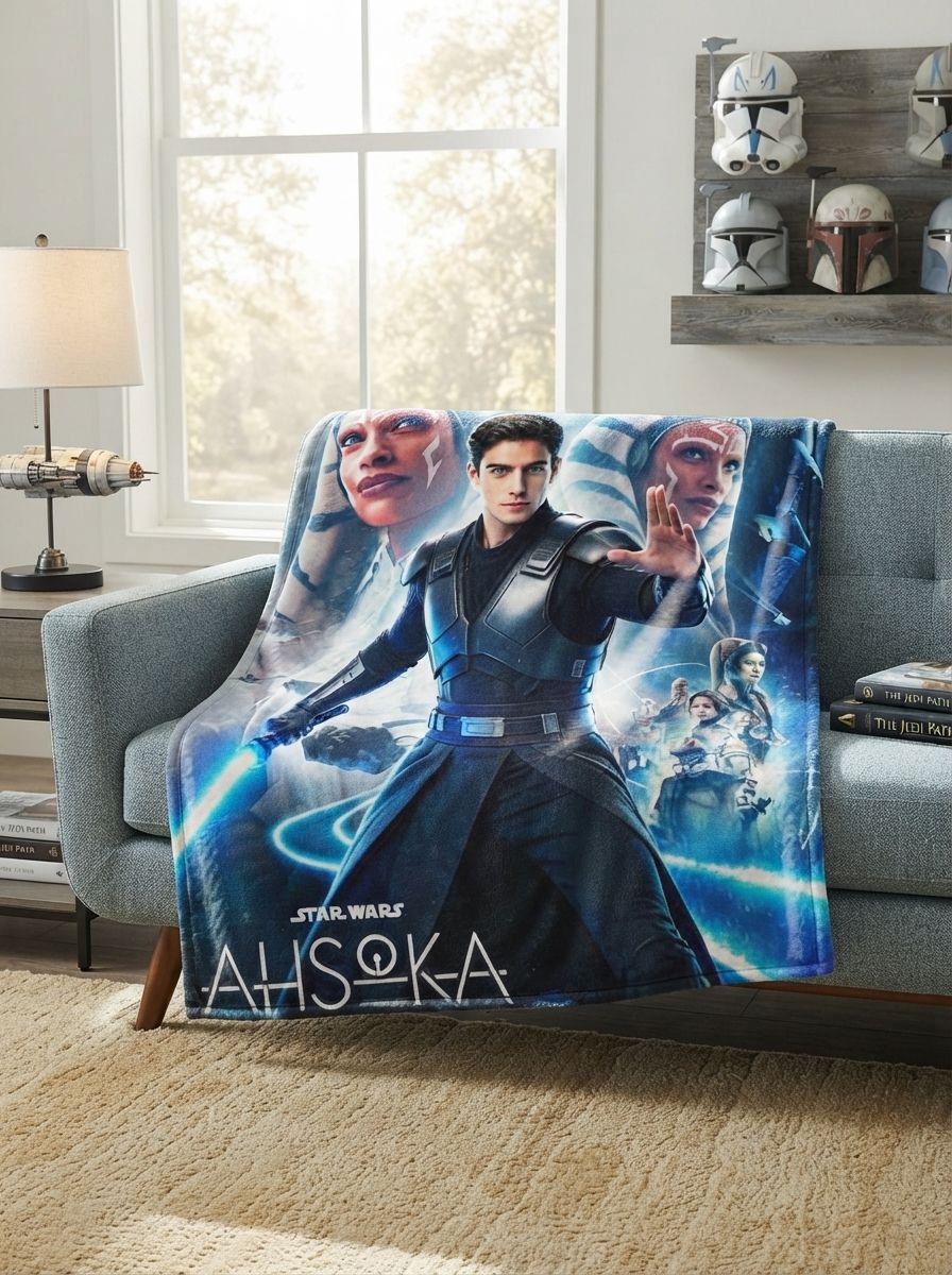 Custom Photo Face Sci-Fi Hero Flannel Blanket Personalized Ultra Soft Anti-Pill Warm Throw Ideal Cozy Gift for Fans