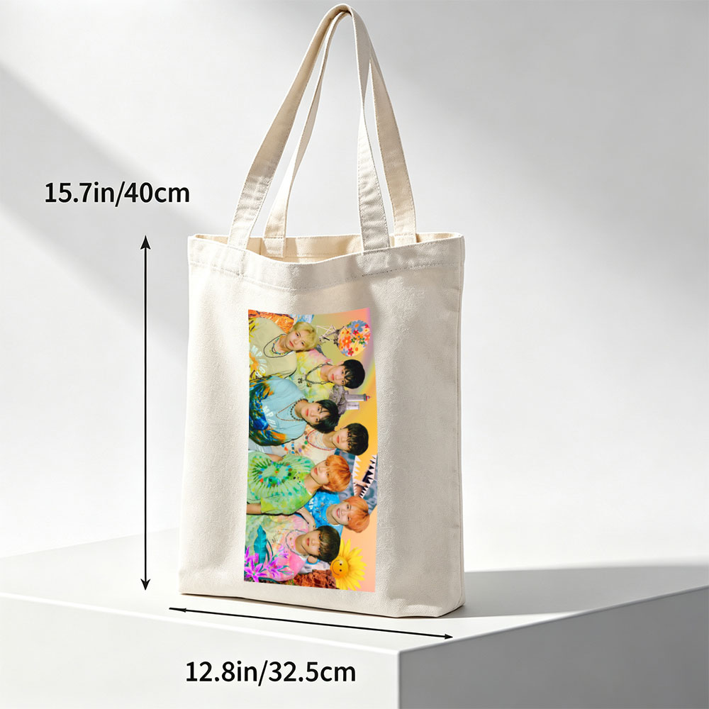 NCT Dream Summer Vibes Colorful Tie-Dye Fashion Group Portrait - Canvas tote bags