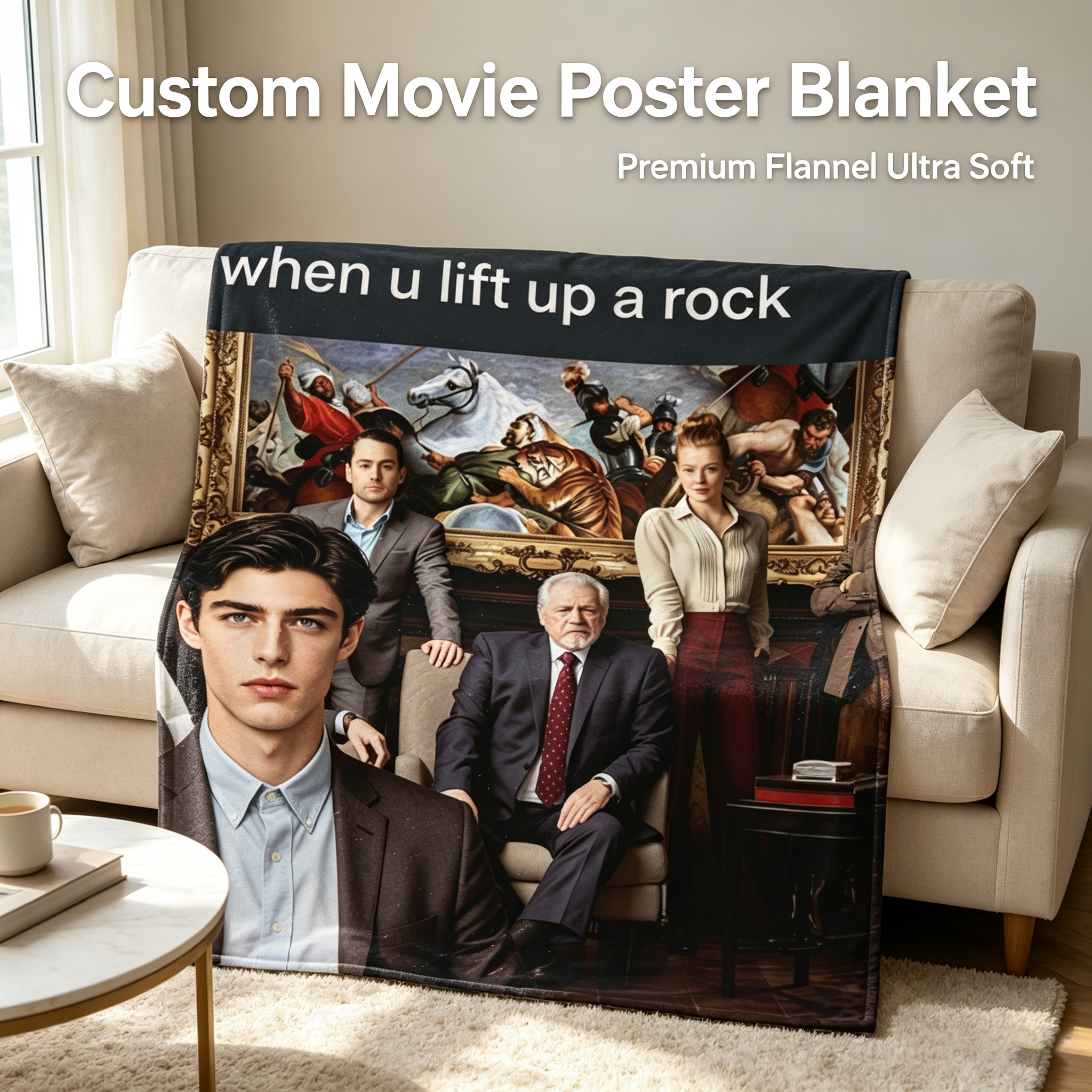 Custom Face Blanket Featuring The Young Man from 