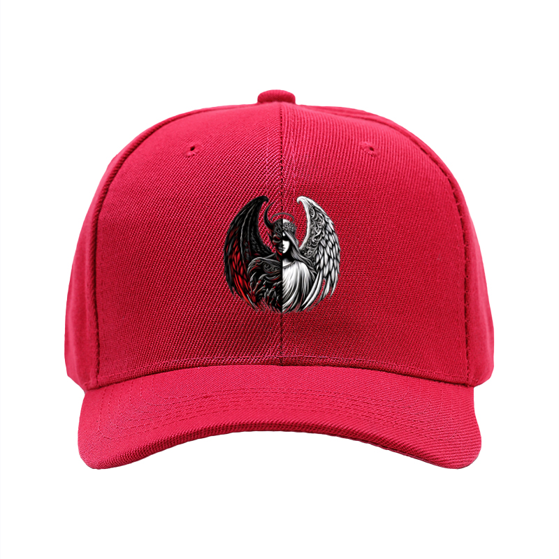 1pc New Baseball Cap Angel Devil Split Wings Print Unisex Adjustable Hat for Streetwear Outdoor Activities Adults Fashion Accessories
