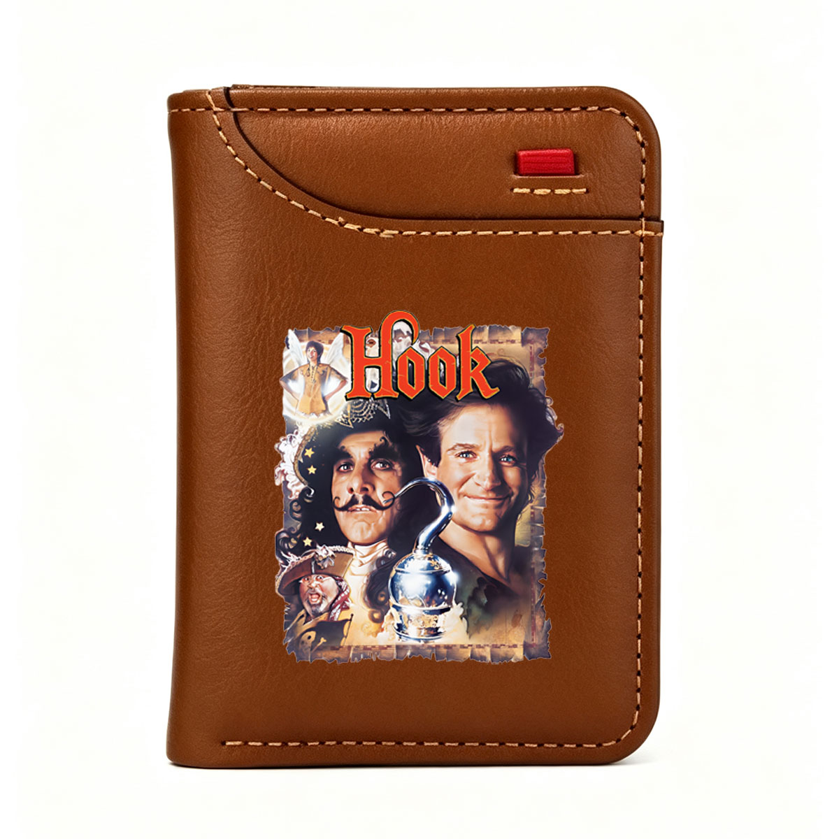 Hook: Robin Williams as Peter Pan, Dustin Hoffman as Captain Hook, Julia Roberts as Tinker Bell - Vertical Style Wallet