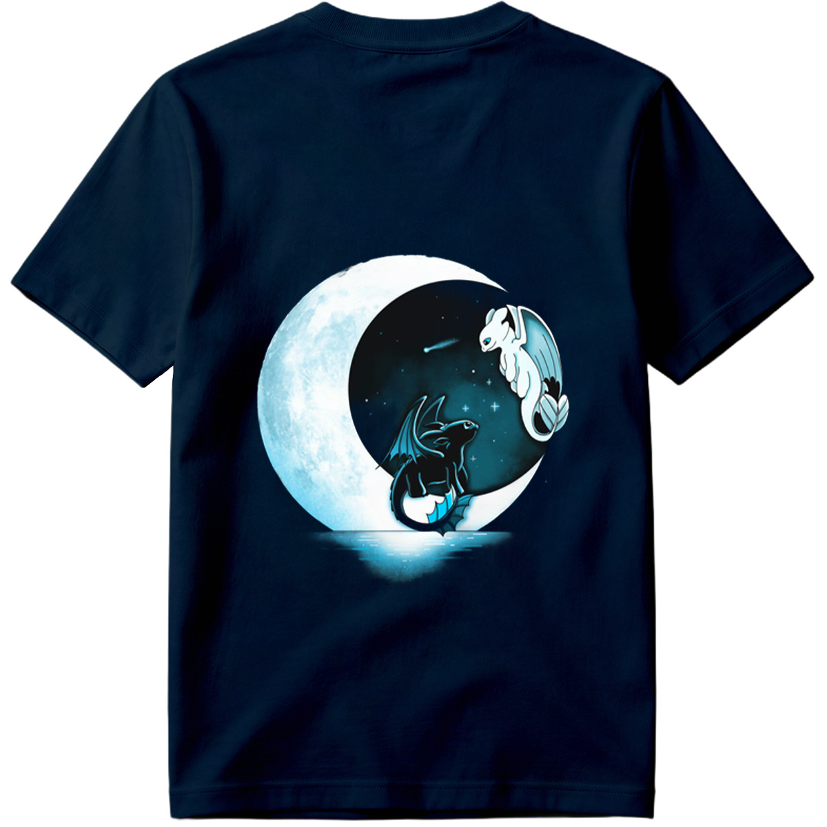 How to Train Your Dragon: Toothless and Light Fury under the Moon - Tee