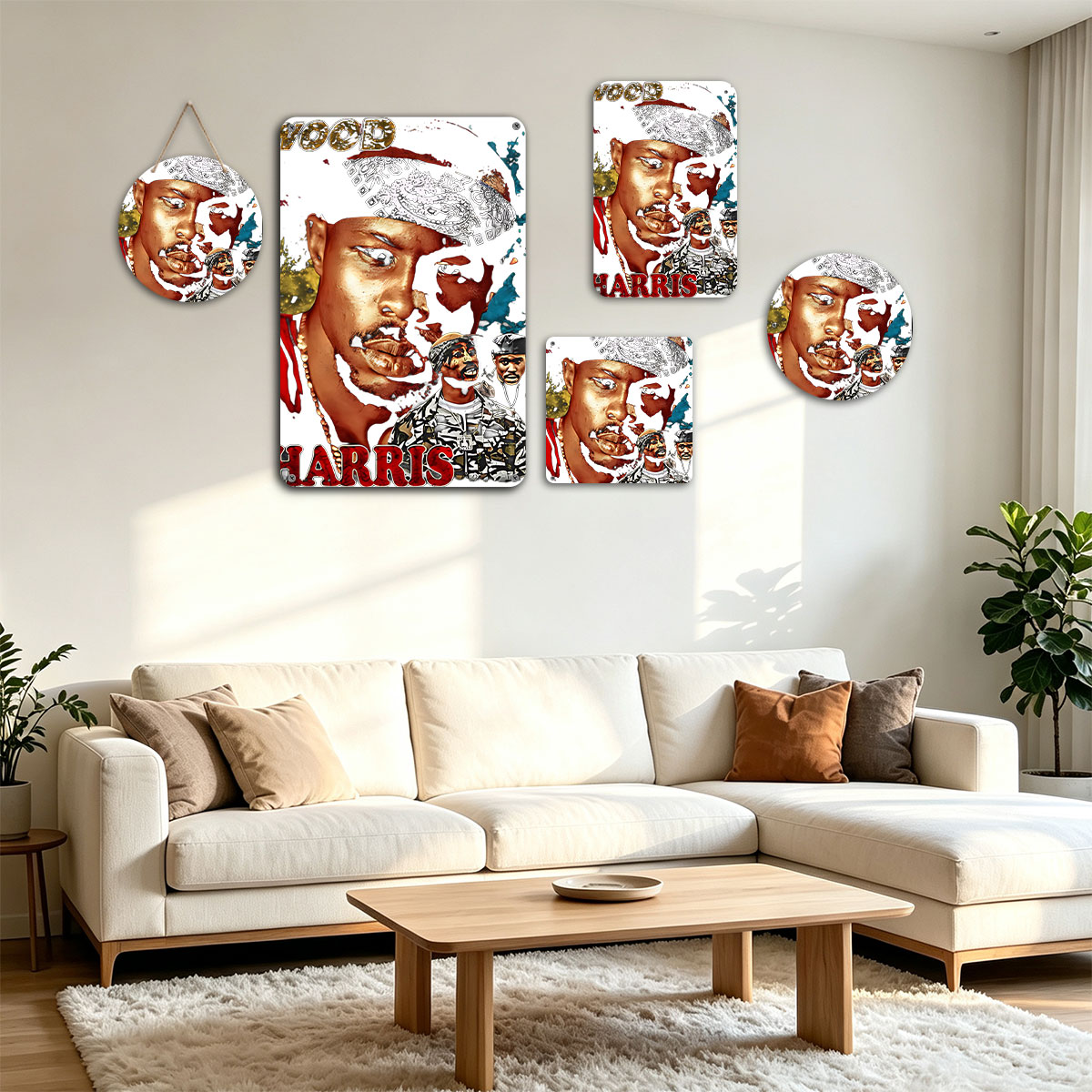 Wood Harris: Urban Icon with Bandana and Camo Style - painting