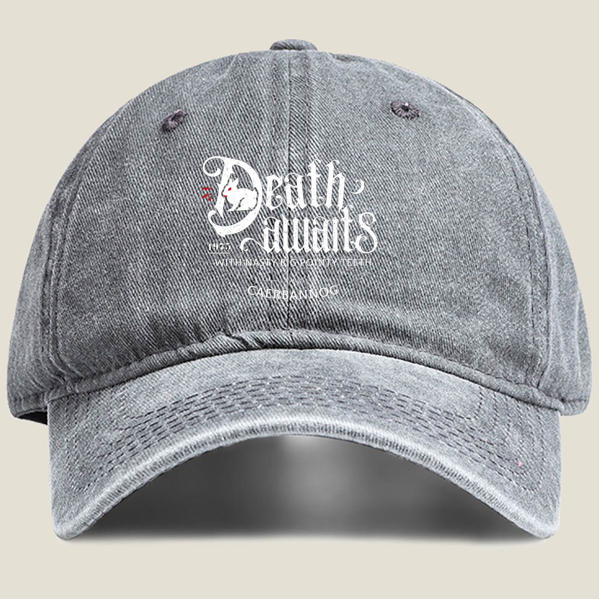Death Awaits: Cave of Caerbannog - Washed Denim - Baseball Cap