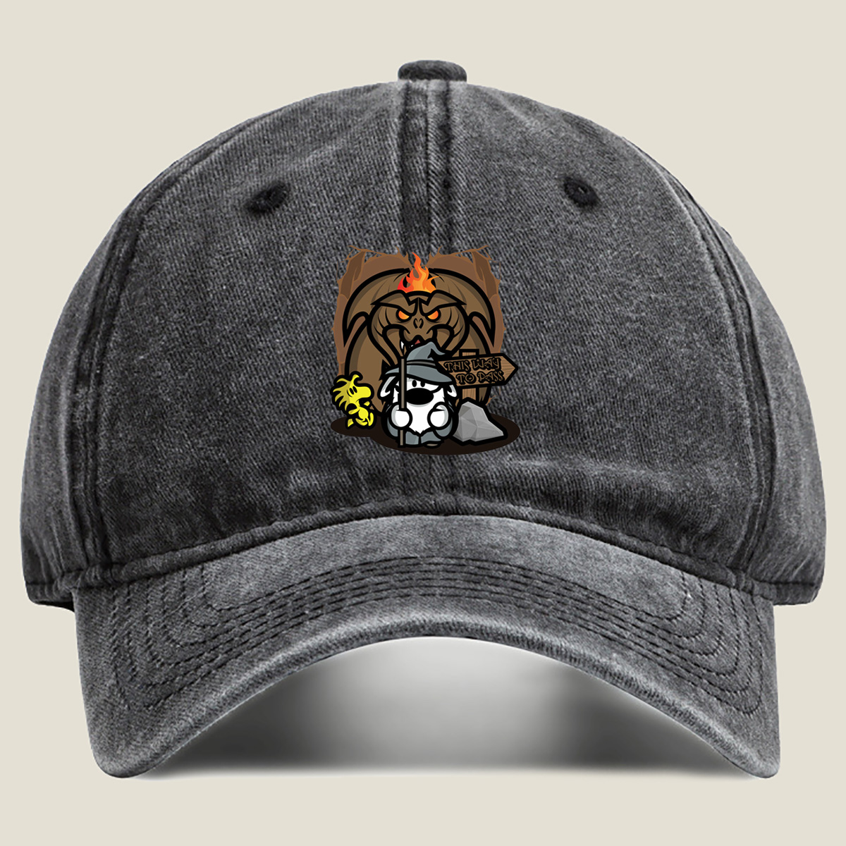 Pusheen and the Demon Gate - Washed Denim - Baseball Cap