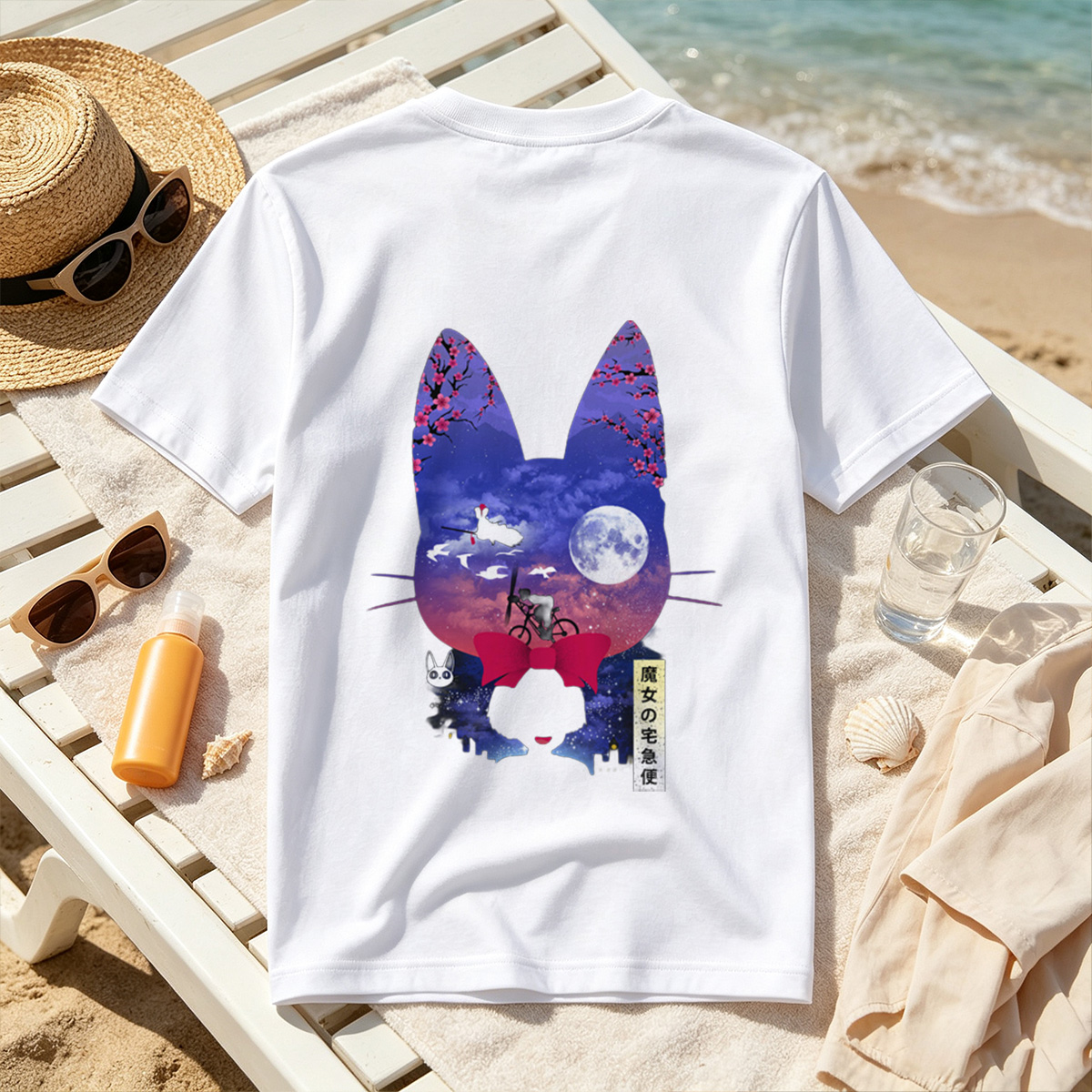 Kiki's Delivery Service - Kiki and Jiji under the Moon - Tee