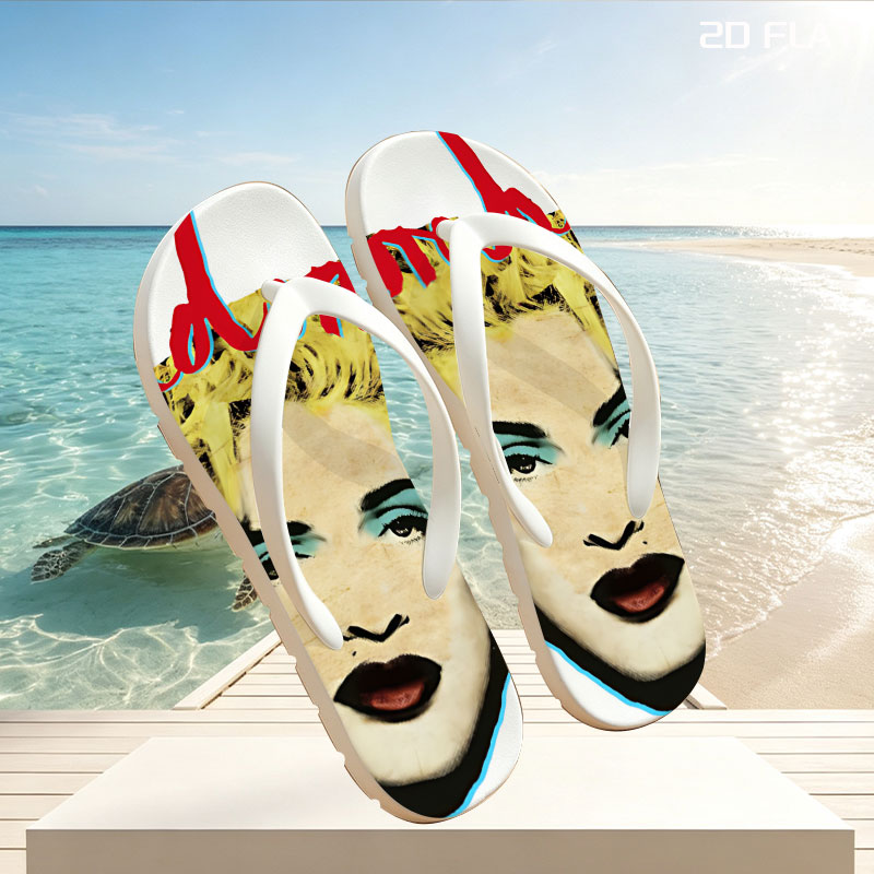 Madonna - Iconic Pop Star Portrait -  flip-flops